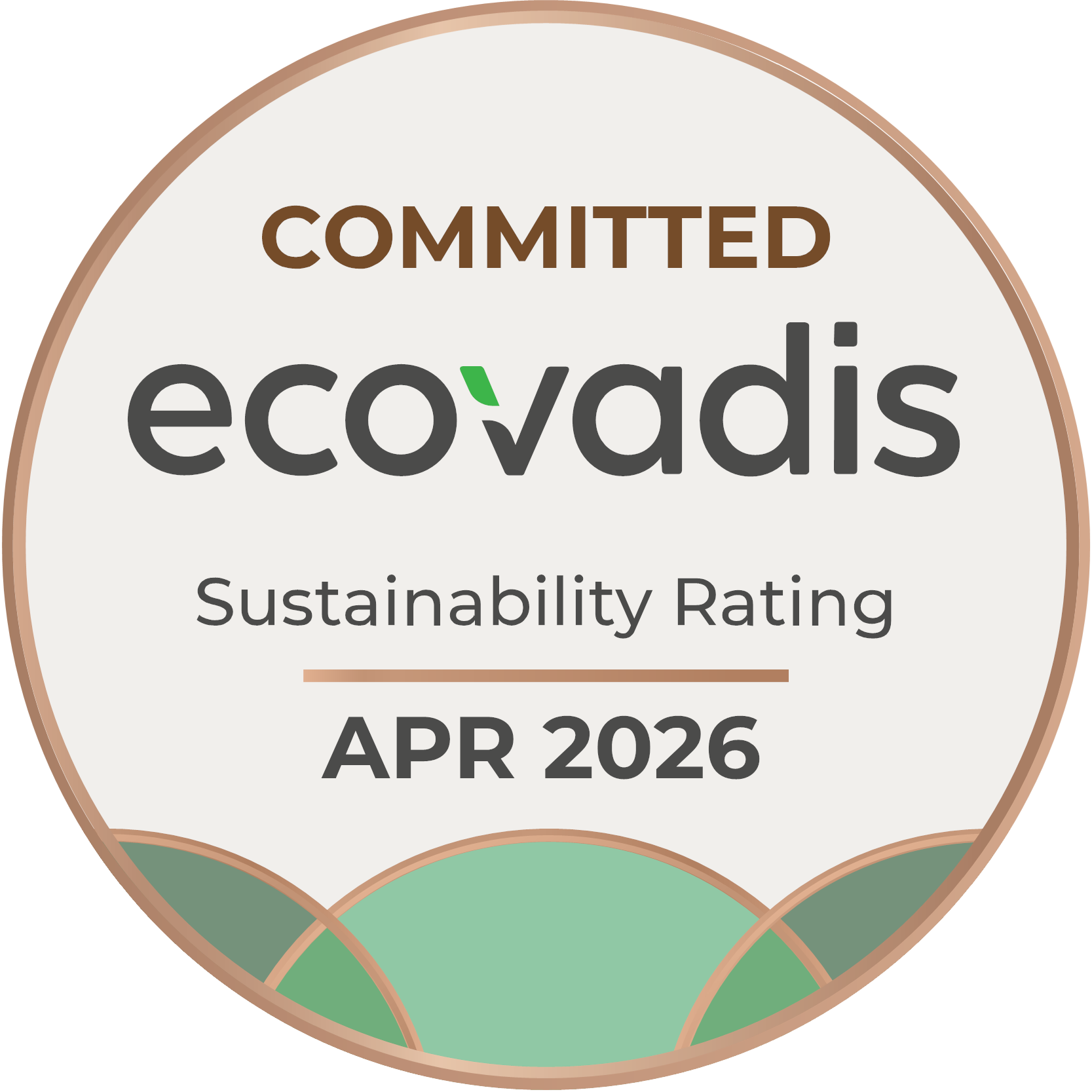 Commited Ecovadis sustaintability rating for 2026